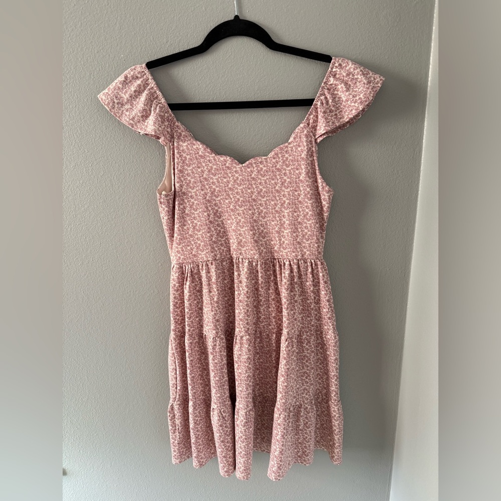 Monteau Blush and White Patterned Dress